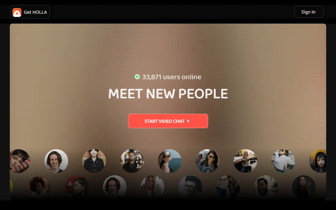 HOLLA homepage