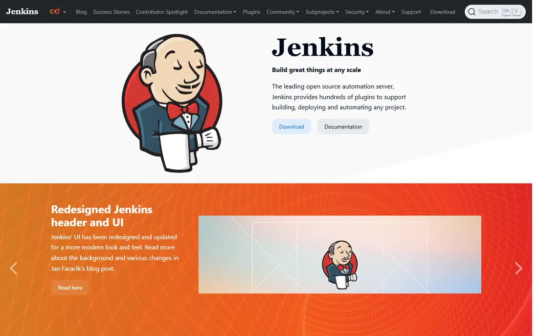 Jenkins homepage