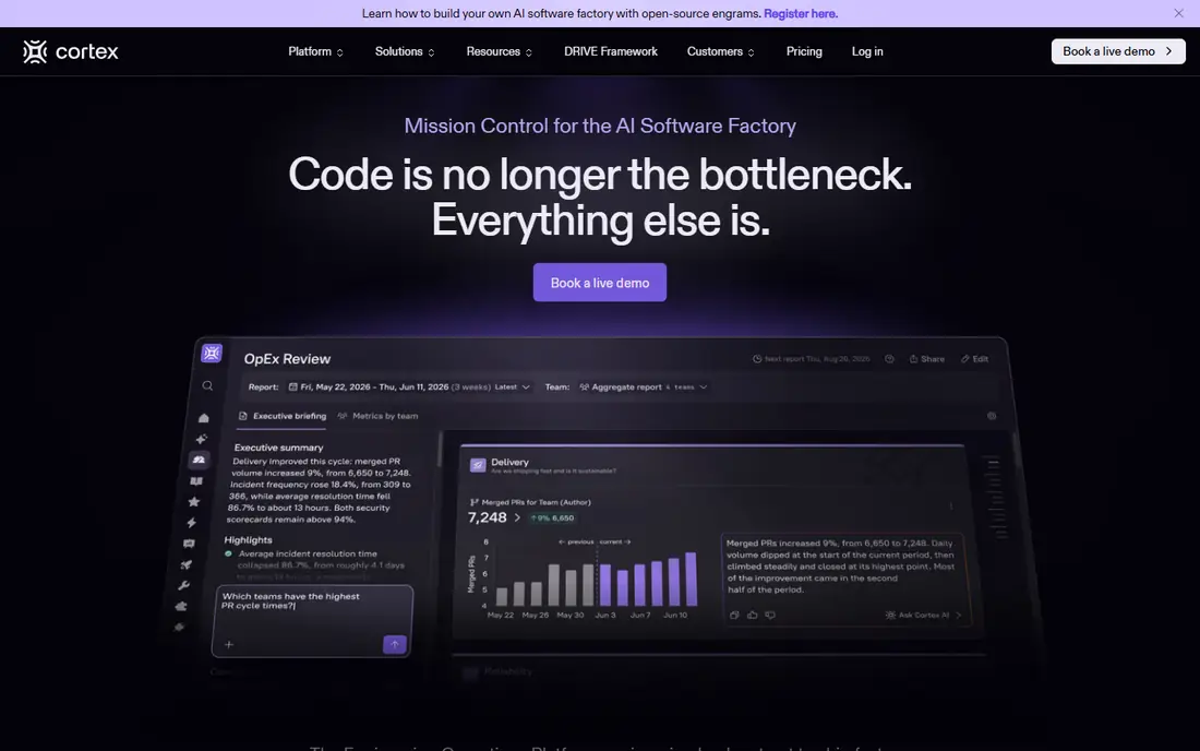 Cortex homepage
