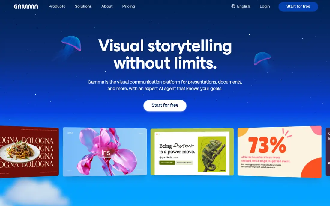 Gamma homepage