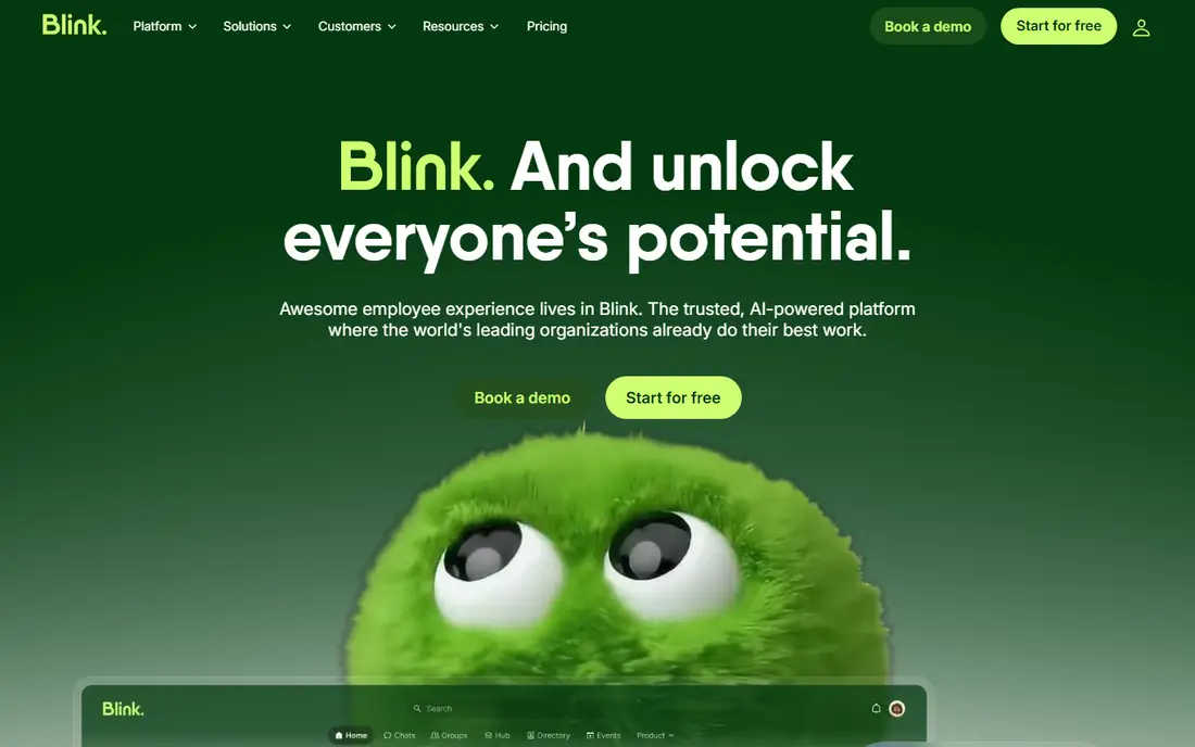 Blink homepage
