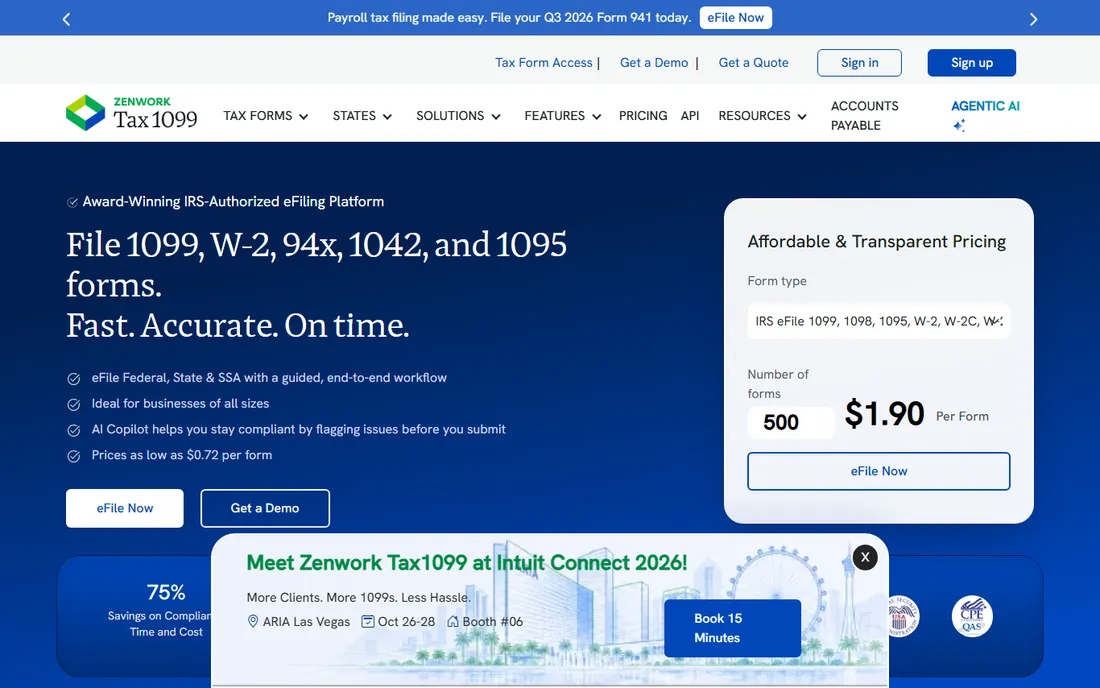 Tax1099 homepage