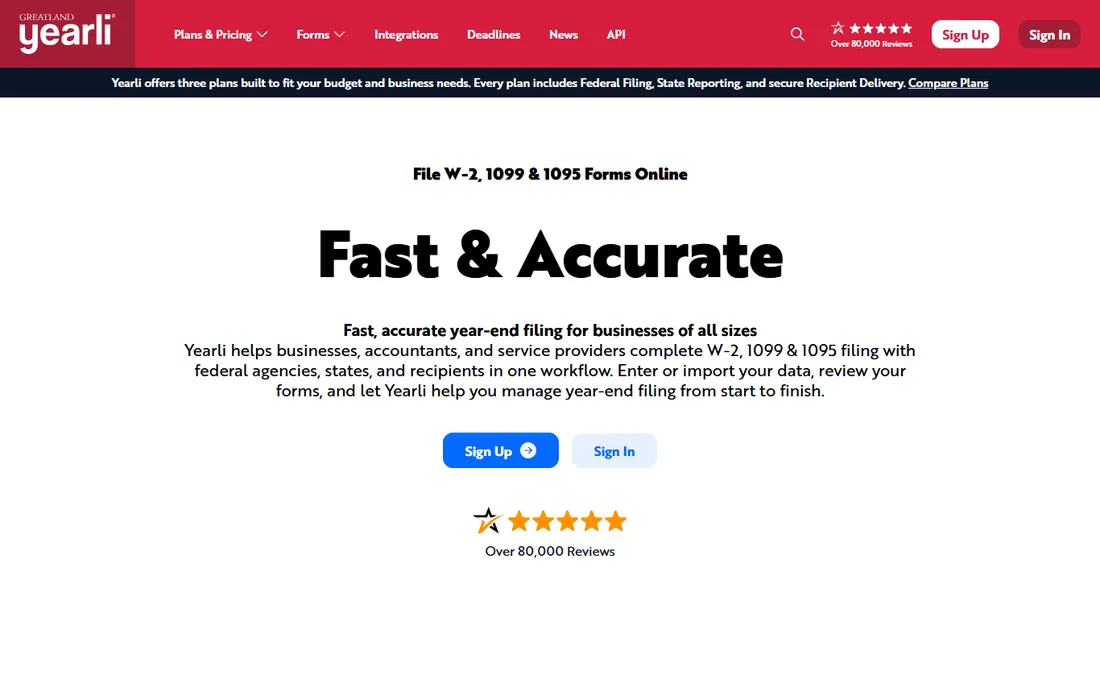 Yearli homepage