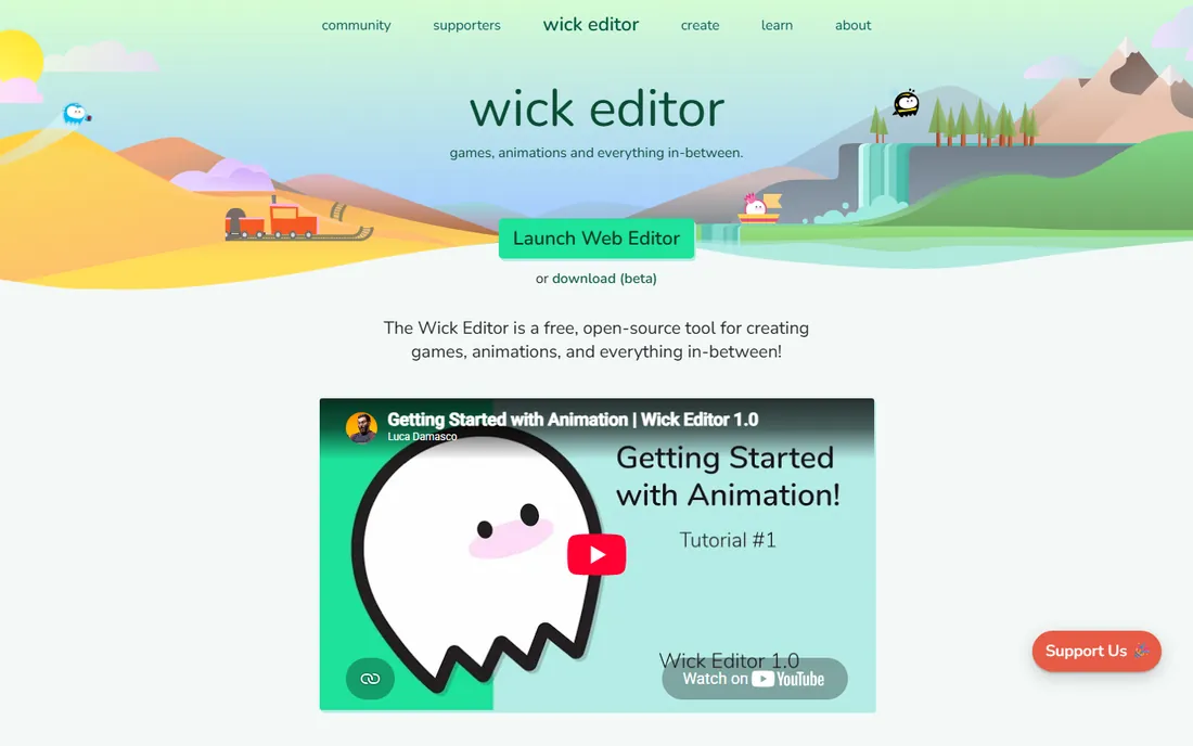 Wick Editor homepage