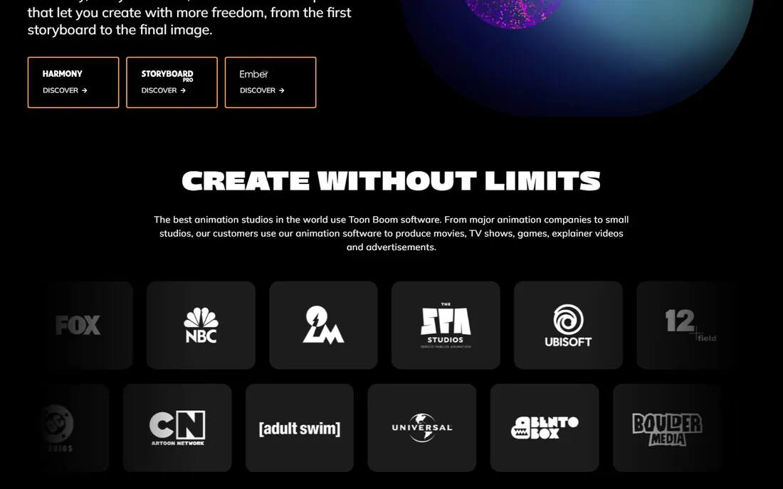 Toon Boom Harmony homepage