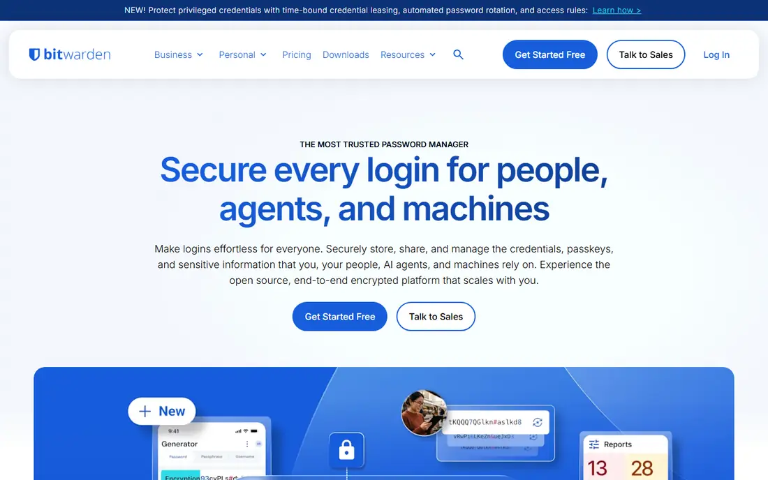 Bitwarden Authenticator homepage