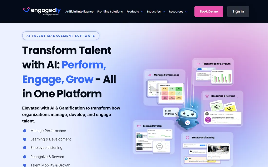 Engagedly homepage