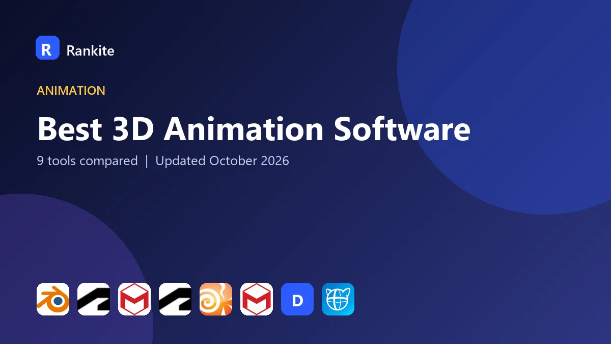 Best 3D Animation Software in 2026: 9 Tools Compared