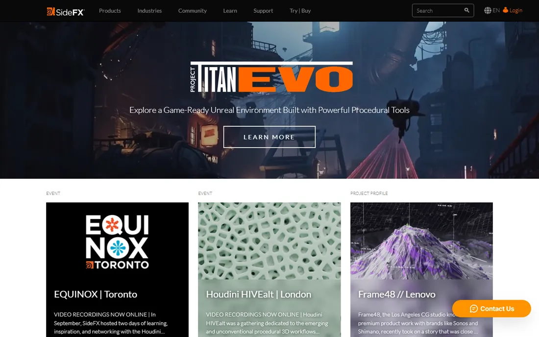 Houdini homepage
