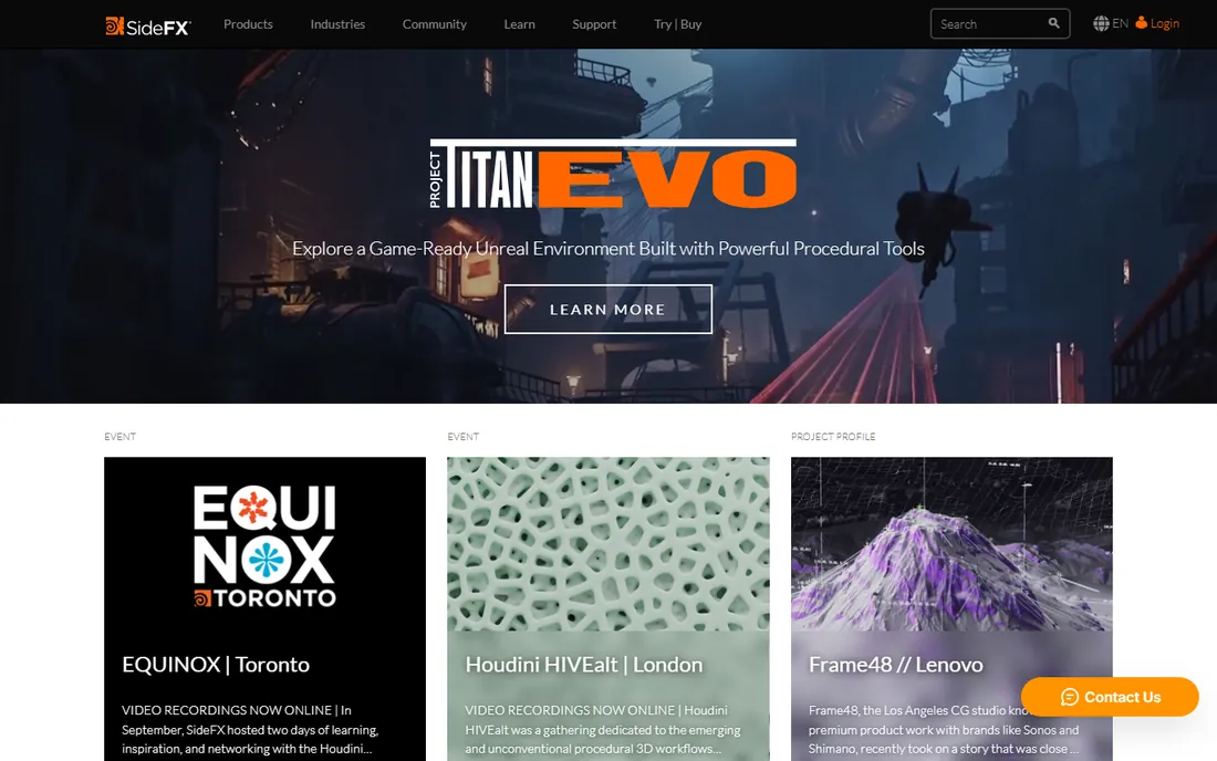 Houdini homepage