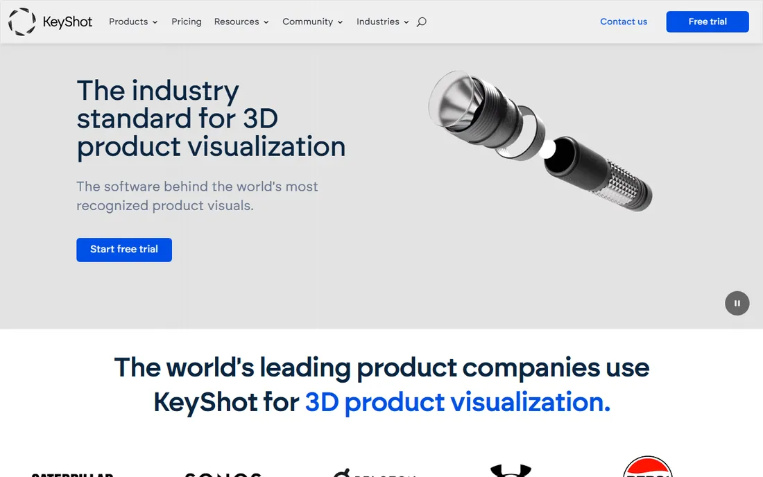 KeyShot homepage