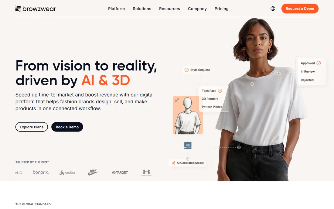 Browzwear homepage