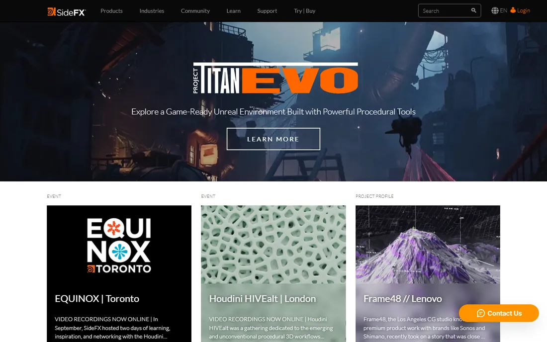 Houdini homepage