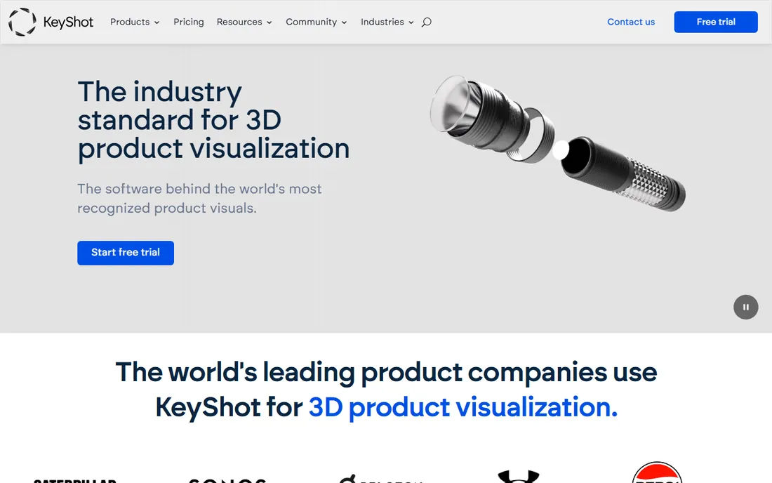 KeyShot homepage