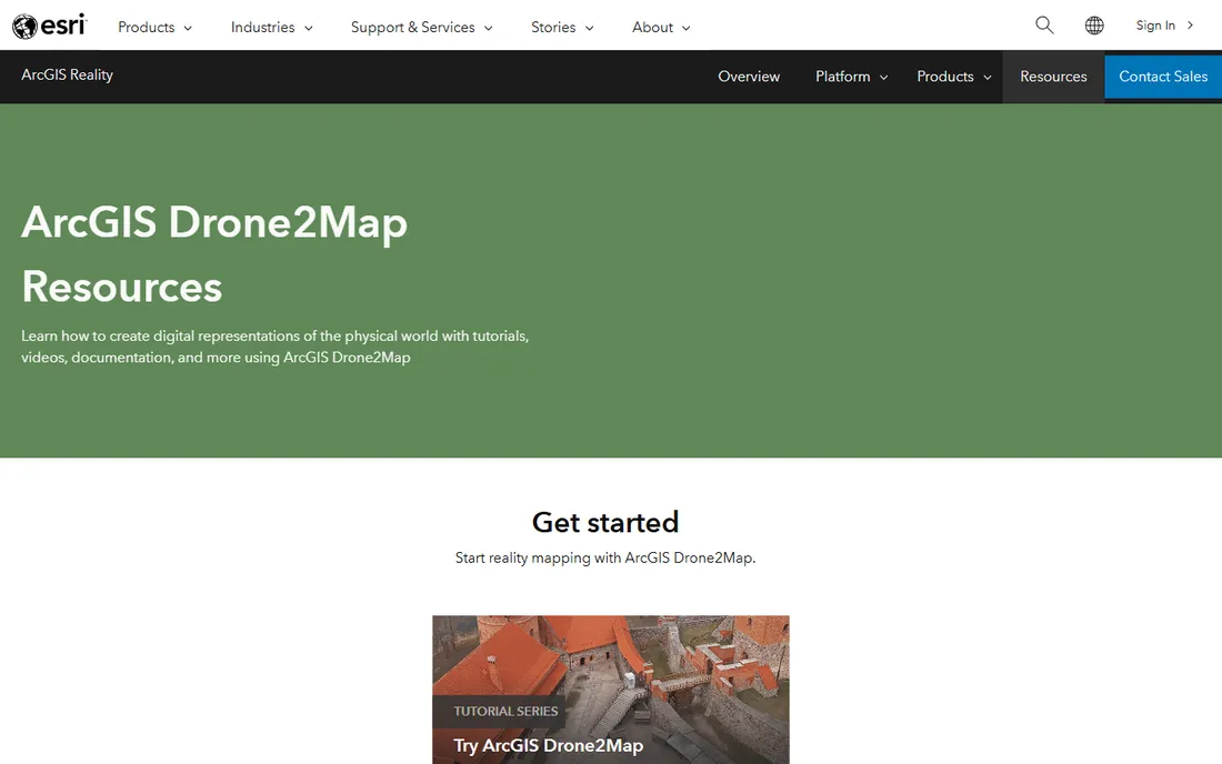 ArcGIS Drone2Map homepage