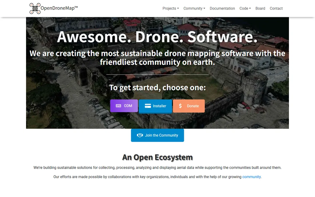 OpenDroneMap homepage