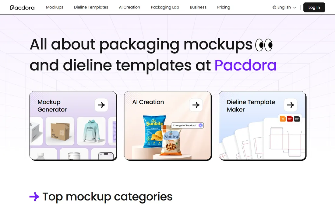 Pacdora homepage
