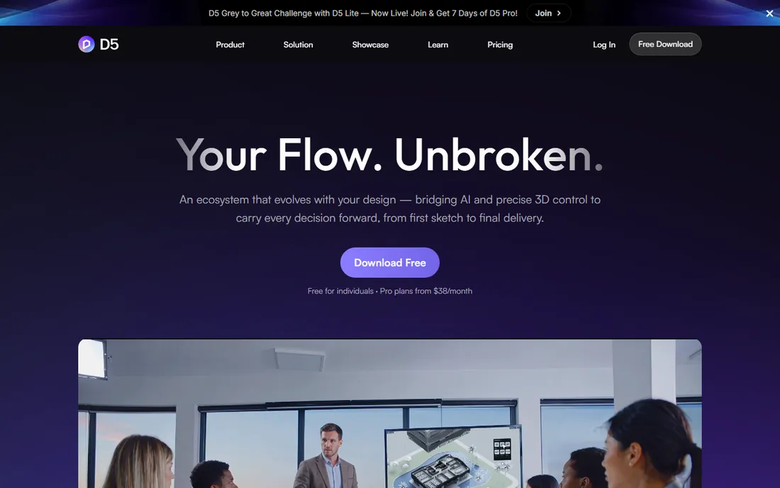 D5 Render homepage