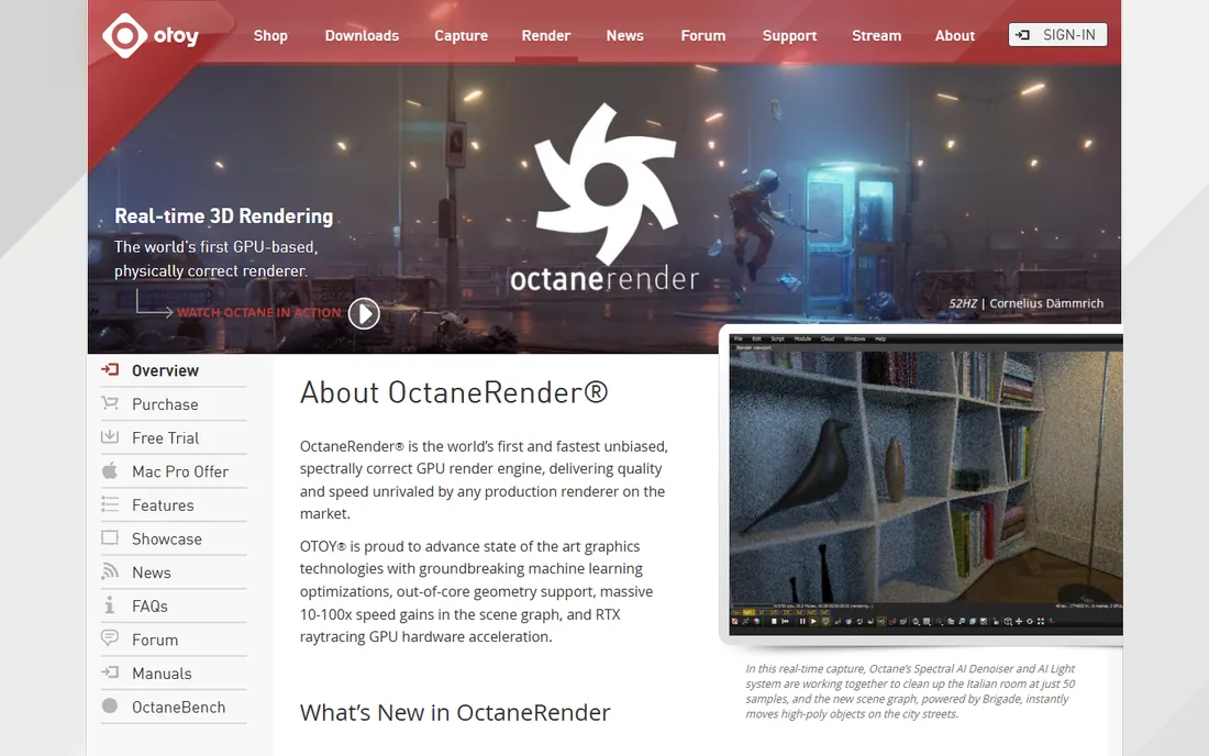 OctaneRender homepage