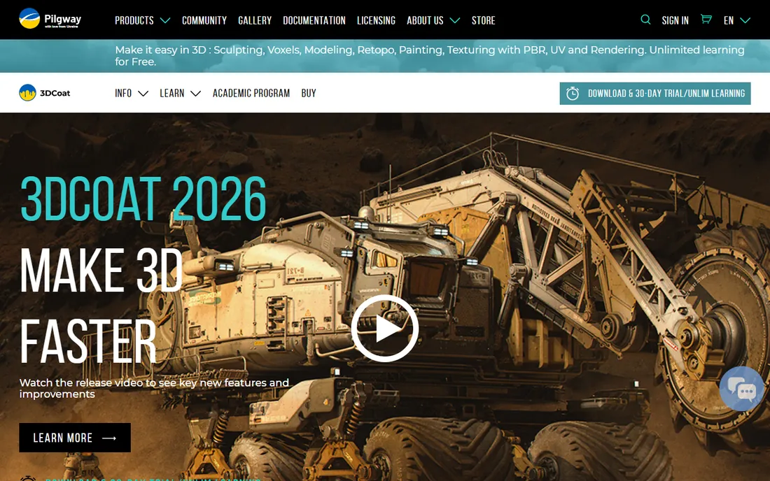 3DCoat homepage