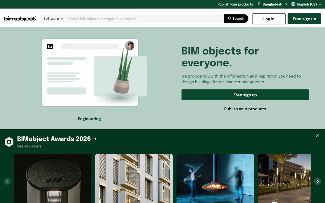 BIMobject homepage