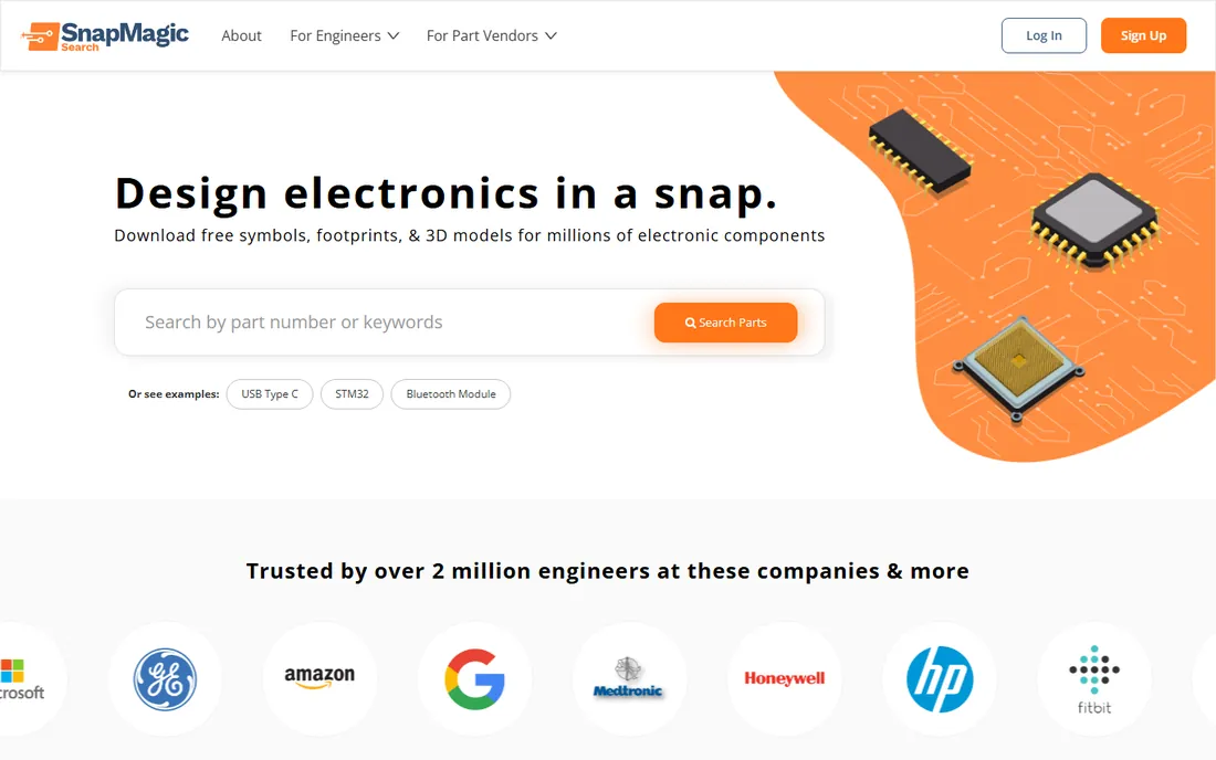 SnapEDA homepage
