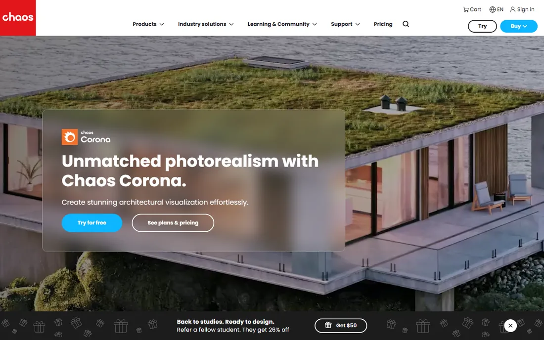 Chaos Corona homepage