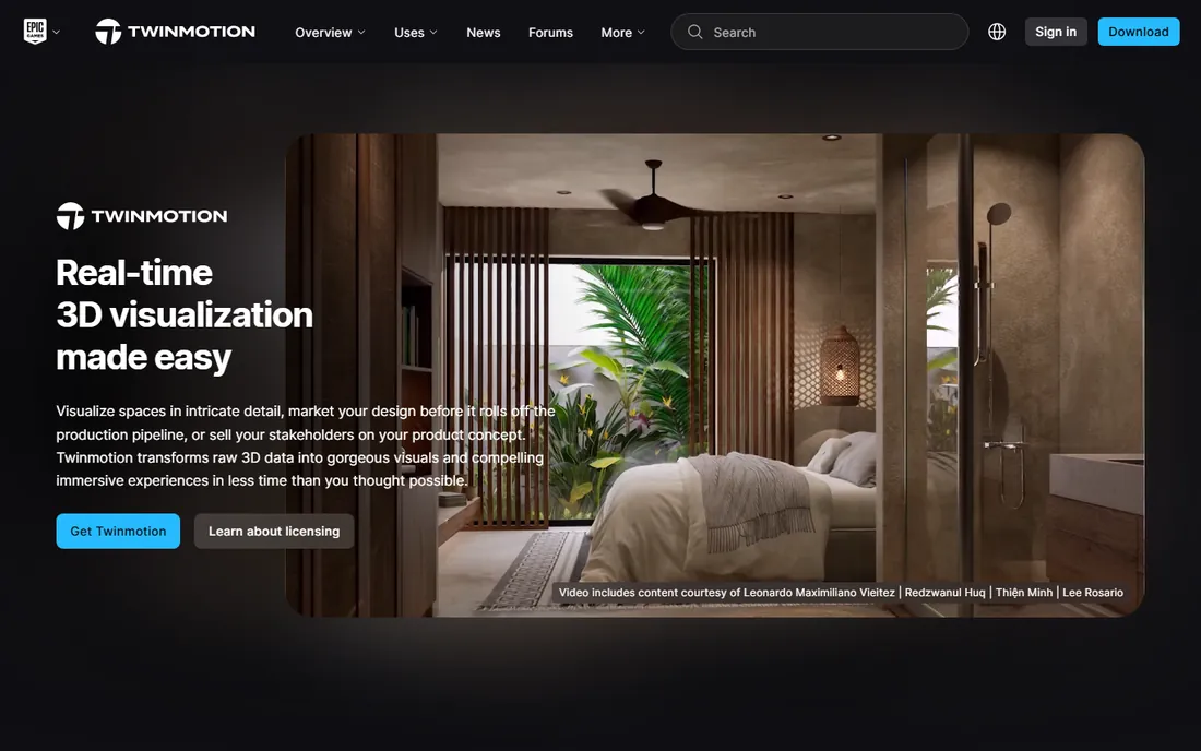 Twinmotion homepage