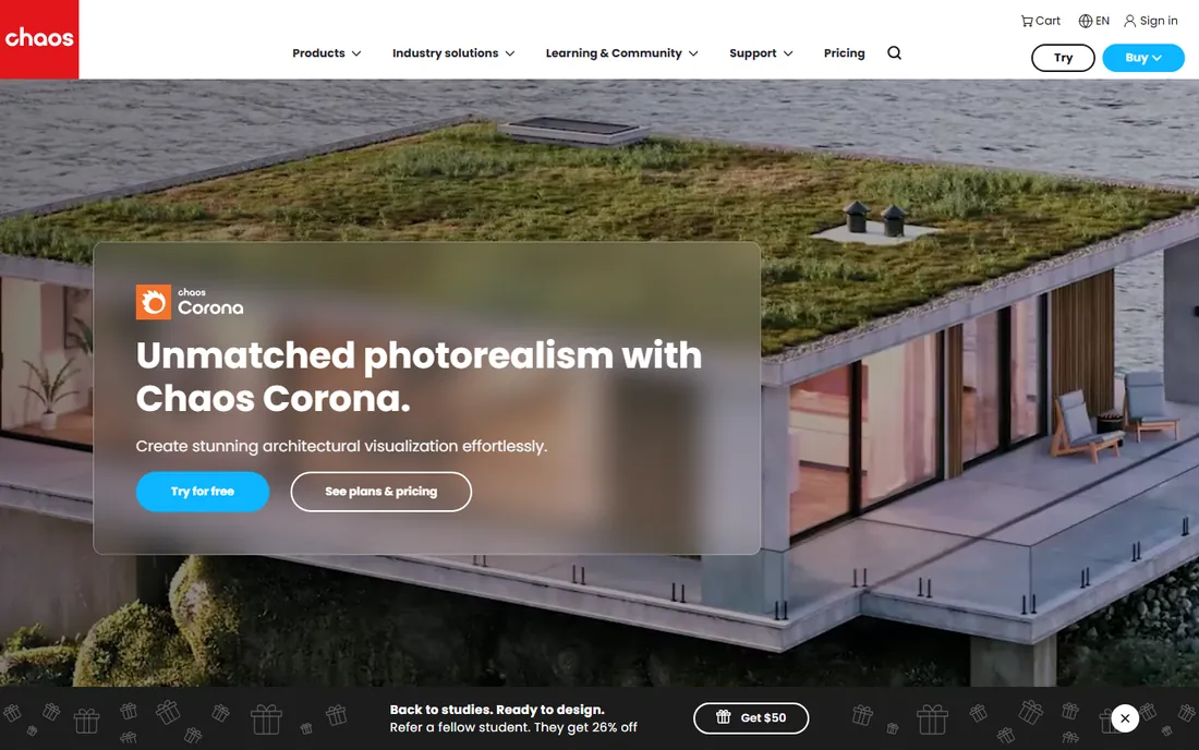 Chaos Corona homepage