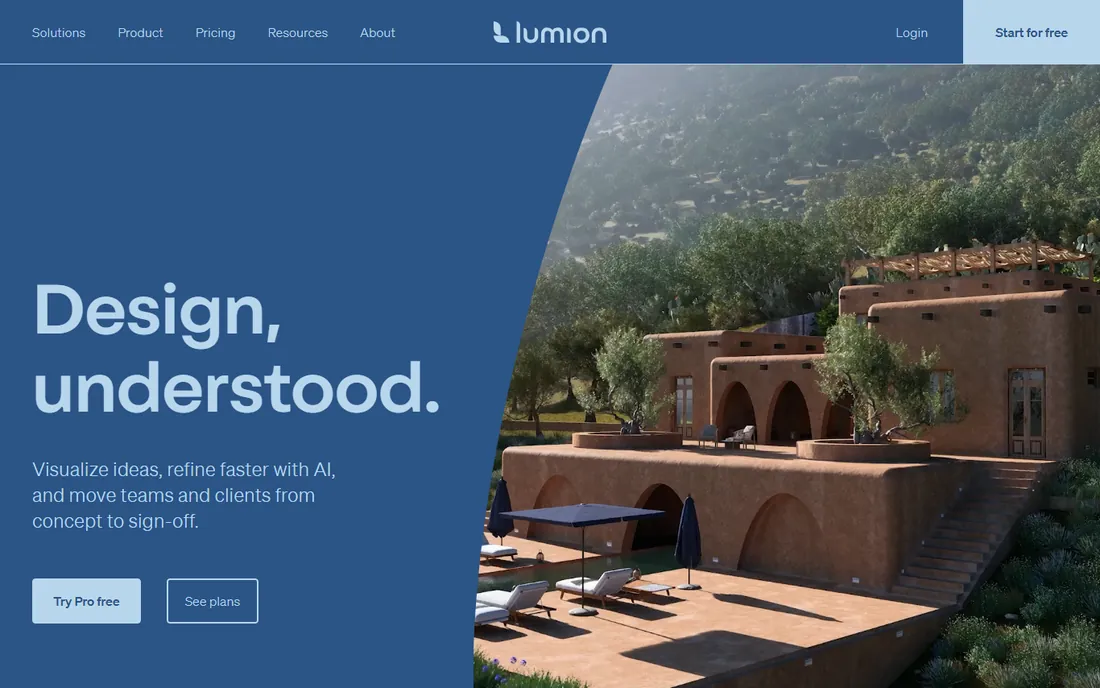Lumion homepage