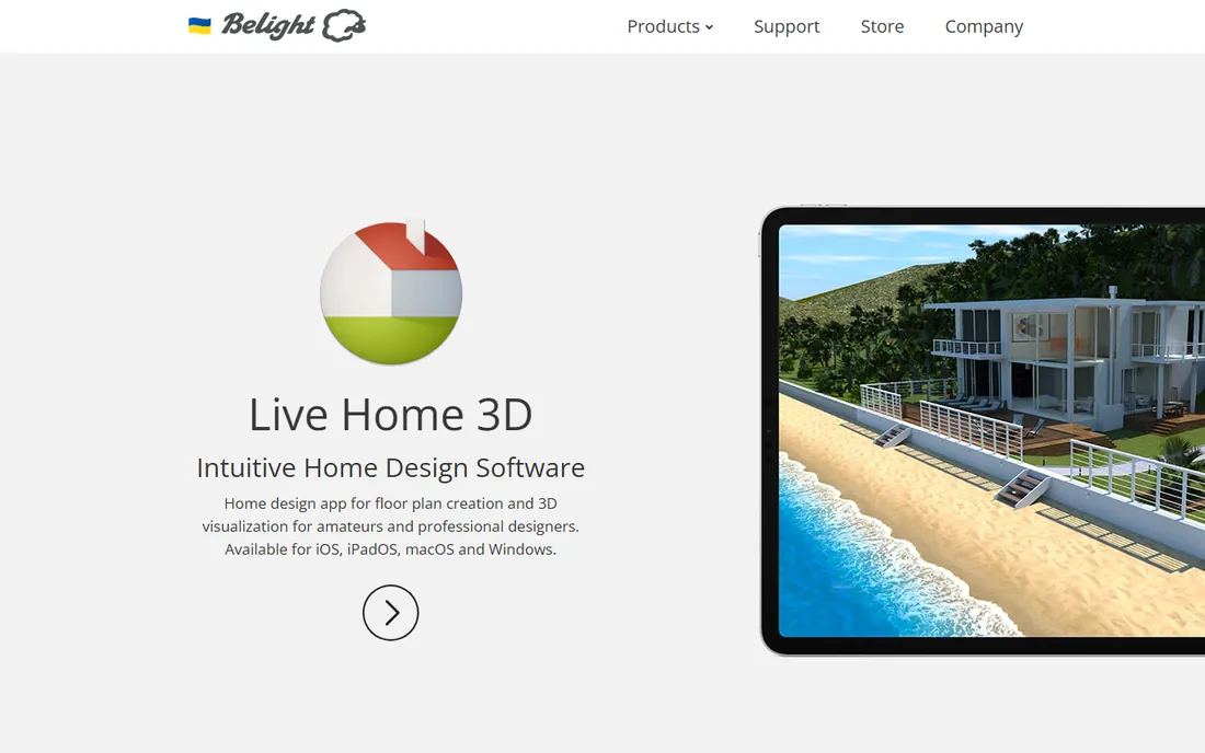 Live Home 3D homepage