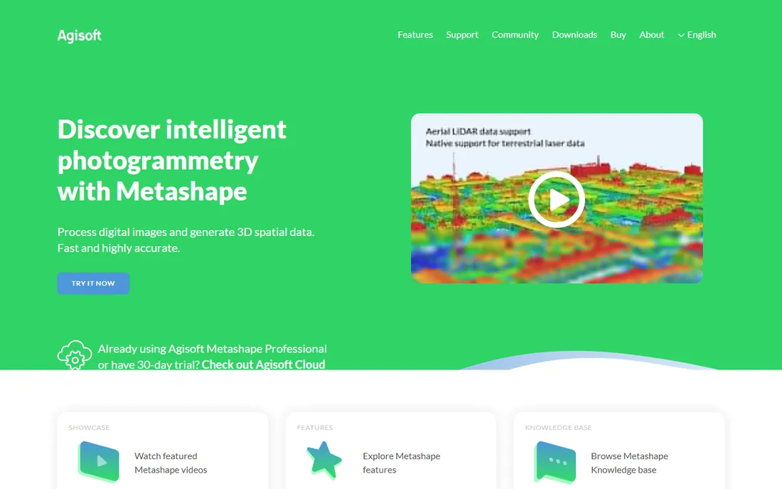 Agisoft Metashape homepage