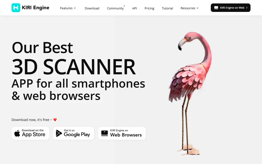 KIRI Engine homepage