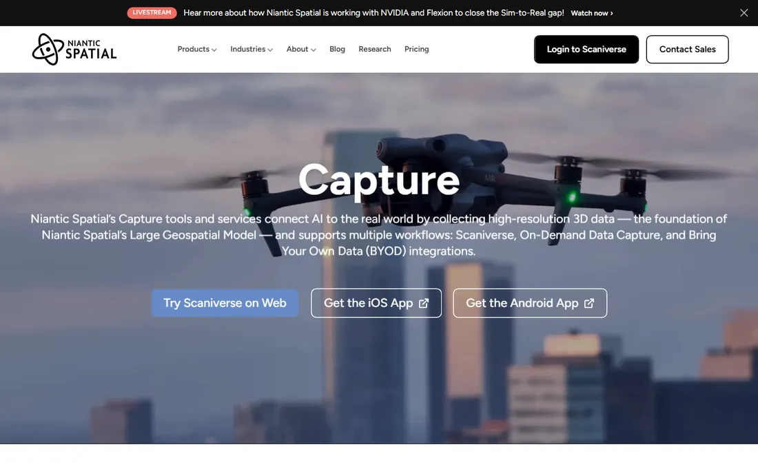 Scaniverse homepage