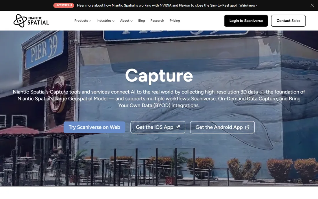 Scaniverse homepage