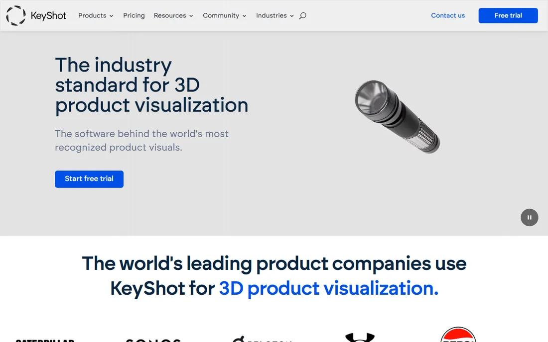 KeyShot homepage