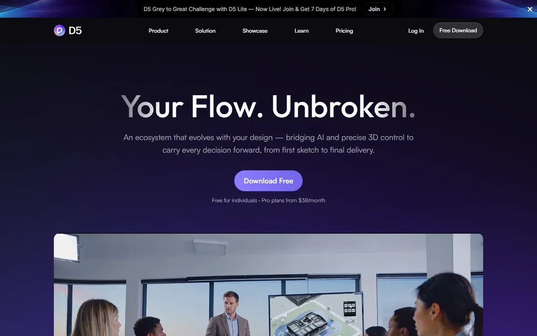 D5 Render homepage
