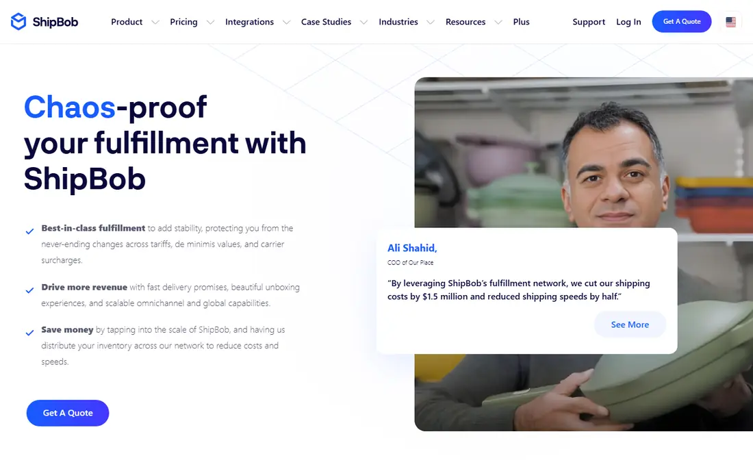 ShipBob homepage
