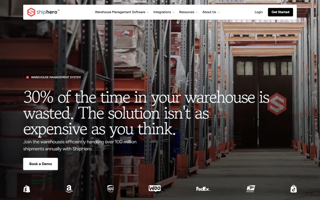 ShipHero homepage