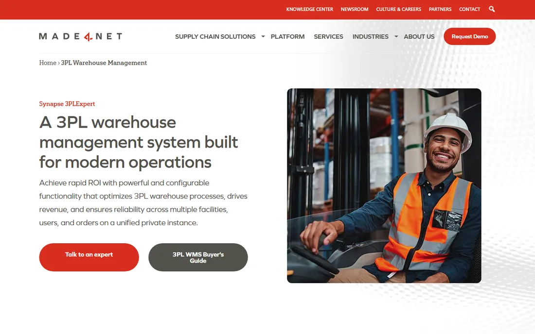 Synapse WMS homepage