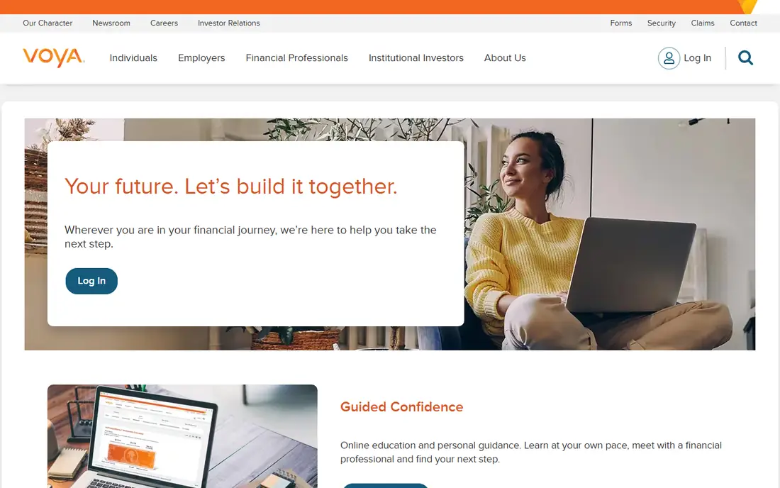 Voya Financial homepage