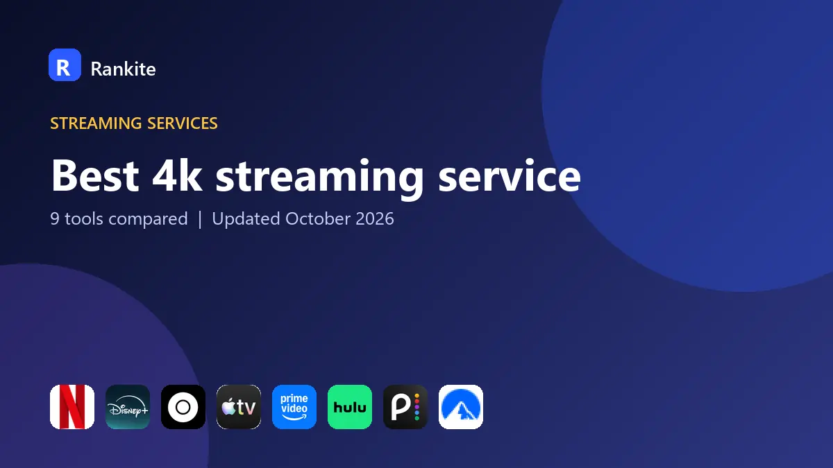 Best 4k streaming service in 2026: 9 Tools Compared