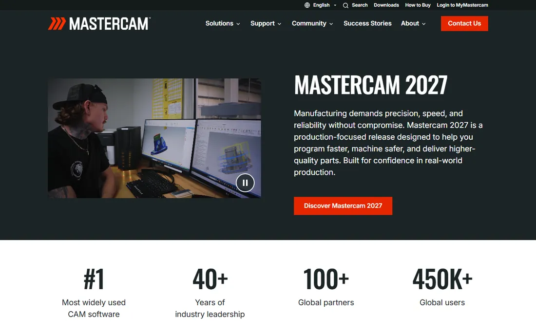 Mastercam homepage