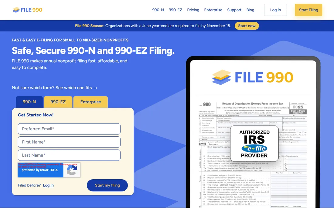 File990 homepage