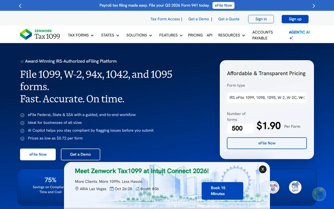 Tax1099 homepage