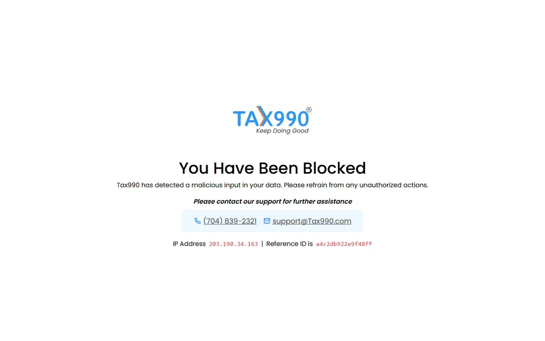 Tax990 homepage