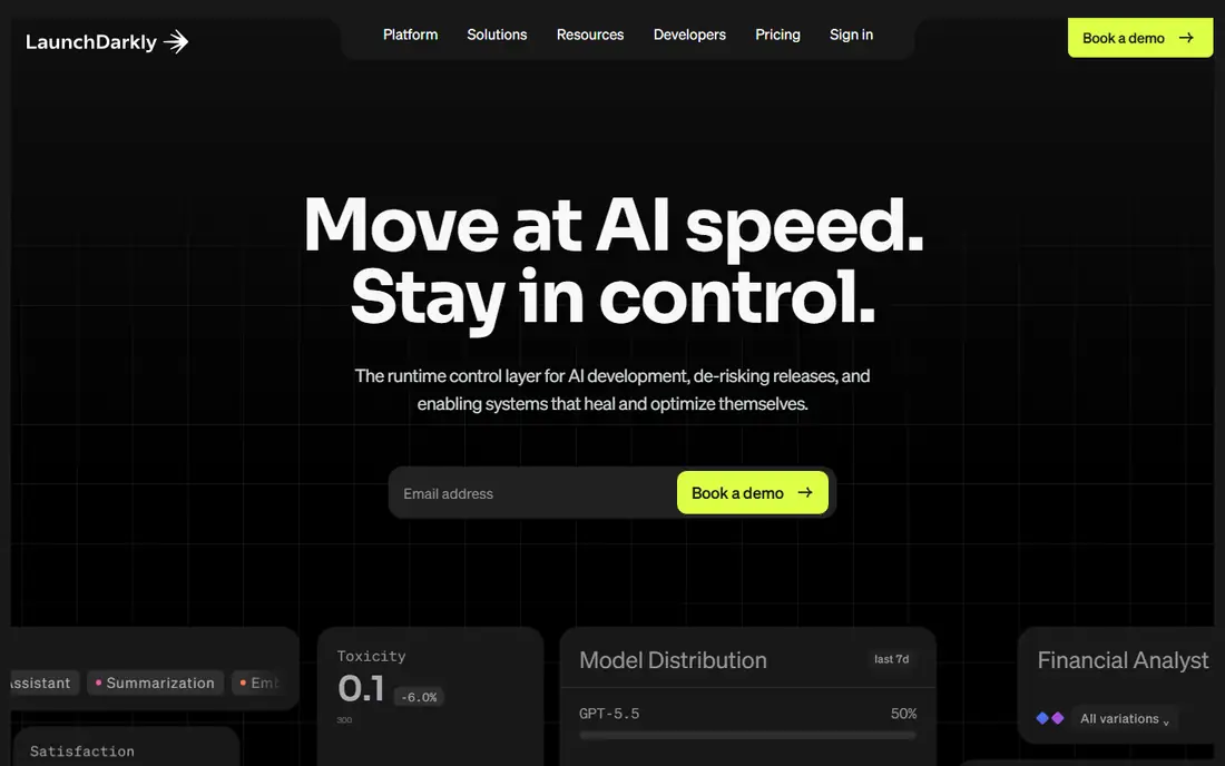LaunchDarkly homepage