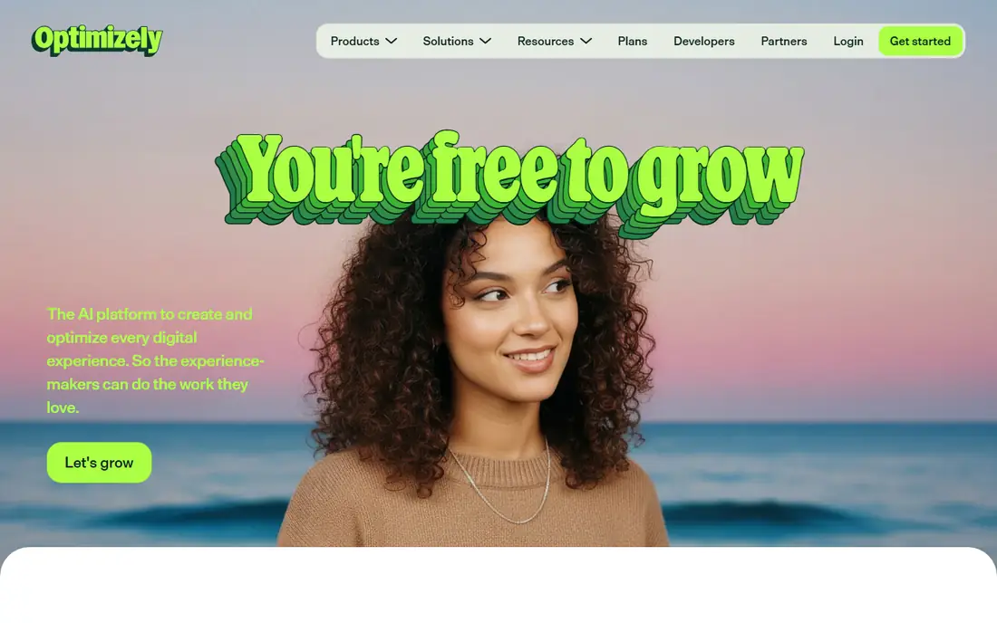 Optimizely homepage