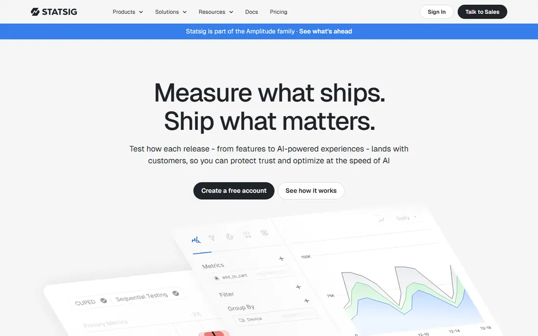 Statsig homepage