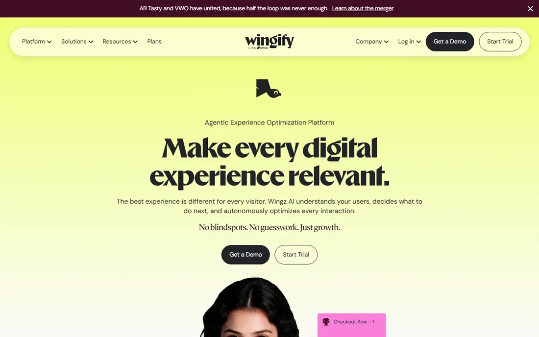 VWO homepage